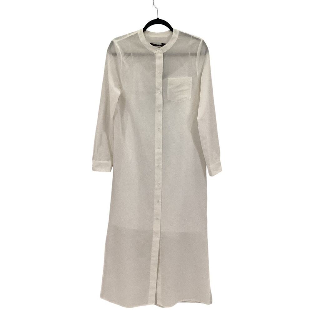 Jenni Kayne Capri Caftan Dress In Ivory Size XS Button Up - Picture 2 of 16